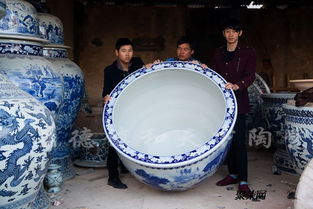 景德鎮(zhèn)陶瓷魚(yú)缸手繪青花睡蓮缸特大號(hào)庭院