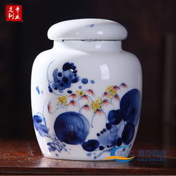 茶葉罐中號(hào)陶瓷茶葉罐 景德鎮(zhèn)手繪茶葉罐廠家批發(fā)